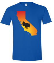 Load image into Gallery viewer, Short Sleeve T-Shirt California Royal Turkey Vibrant Design High Quality Tight Knit Ring Spun Low Maintenance Cotton Printed With The Newest Available Color Transfer Technology