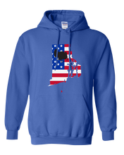 Load image into Gallery viewer, Pullover Hooded Sweatshirt Rhode Island Royal Turkey Vibrant Design High Quality Tight Knit Ring Spun Low Maintenance Cotton Printed With The Newest Available Color Transfer Technology