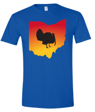 Load image into Gallery viewer, Short Sleeve T-Shirt Ohio Royal Turkey Vibrant Design High Quality Tight Knit Ring Spun Low Maintenance Cotton Printed With The Newest Available Color Transfer Technology