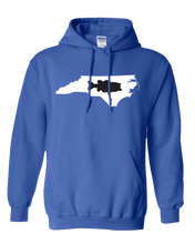 Load image into Gallery viewer, Pullover Hooded Sweatshirt North Carolina Royal Large Mouth Bass Vibrant Design High Quality Tight Knit Ring Spun Low Maintenance Cotton Printed With The Newest Available Color Transfer Technology