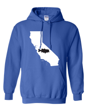 Load image into Gallery viewer, Pullover Hooded Sweatshirt California Royal Large Mouth Bass Vibrant Design High Quality Tight Knit Ring Spun Low Maintenance Cotton Printed With The Newest Available Color Transfer Technology