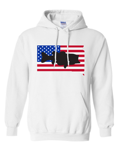 Pullover Hooded Sweatshirt South Dakota White Large Mouth Bass Vibrant Design High Quality Tight Knit Ring Spun Low Maintenance Cotton Printed With The Newest Available Color Transfer Technology