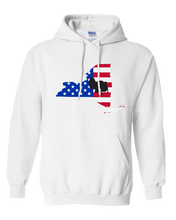 Load image into Gallery viewer, Pullover Hooded Sweatshirt New York White Turkey Vibrant Design High Quality Tight Knit Ring Spun Low Maintenance Cotton Printed With The Newest Available Color Transfer Technology