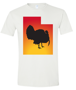 Short Sleeve T-Shirt Utah White Turkey Vibrant Design High Quality Tight Knit Ring Spun Low Maintenance Cotton Printed With The Newest Available Color Transfer Technology