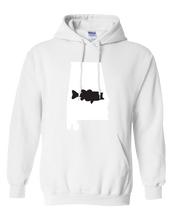 Load image into Gallery viewer, Pullover Hooded Sweatshirt Alabama White Large Mouth Bass Vibrant Design High Quality Tight Knit Ring Spun Low Maintenance Cotton Printed With The Newest Available Color Transfer Technology