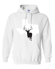 Load image into Gallery viewer, Pullover Hooded Sweatshirt Texas White Elk Vibrant Design High Quality Tight Knit Ring Spun Low Maintenance Cotton Printed With The Newest Available Color Transfer Technology