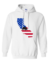 Load image into Gallery viewer, Pullover Hooded Sweatshirt California White Wild Hog Vibrant Design High Quality Tight Knit Ring Spun Low Maintenance Cotton Printed With The Newest Available Color Transfer Technology