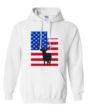 Load image into Gallery viewer, Pullover Hooded Sweatshirt Utah White Elk Vibrant Design High Quality Tight Knit Ring Spun Low Maintenance Cotton Printed With The Newest Available Color Transfer Technology