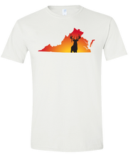 Load image into Gallery viewer, Short Sleeve T-Shirt Virginia White Whitetail Deer Vibrant Design High Quality Tight Knit Ring Spun Low Maintenance Cotton Printed With The Newest Available Color Transfer Technology