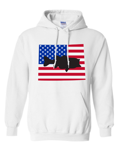 Pullover Hooded Sweatshirt Wyoming White Large Mouth Bass Vibrant Design High Quality Tight Knit Ring Spun Low Maintenance Cotton Printed With The Newest Available Color Transfer Technology