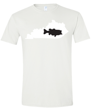 Load image into Gallery viewer, Short Sleeve T-Shirt Kentucky White Large Mouth Bass Vibrant Design High Quality Tight Knit Ring Spun Low Maintenance Cotton Printed With The Newest Available Color Transfer Technology