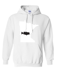 Pullover Hooded Sweatshirt Minnesota White Large Mouth Bass Vibrant Design High Quality Tight Knit Ring Spun Low Maintenance Cotton Printed With The Newest Available Color Transfer Technology