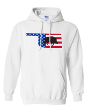 Load image into Gallery viewer, Pullover Hooded Sweatshirt Oklahoma White Wild Hog Vibrant Design High Quality Tight Knit Ring Spun Low Maintenance Cotton Printed With The Newest Available Color Transfer Technology