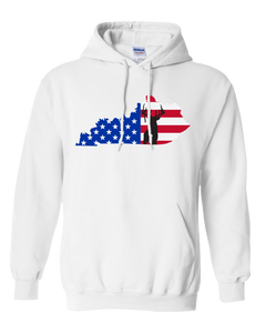 Pullover Hooded Sweatshirt Kentucky White Whitetail Deer Vibrant Design High Quality Tight Knit Ring Spun Low Maintenance Cotton Printed With The Newest Available Color Transfer Technology