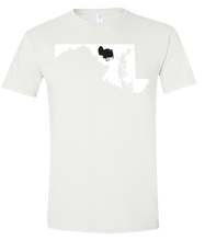 Load image into Gallery viewer, Short Sleeve T-Shirt Maryland White Turkey Vibrant Design High Quality Tight Knit Ring Spun Low Maintenance Cotton Printed With The Newest Available Color Transfer Technology