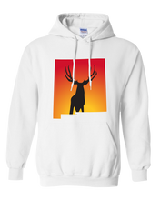 Load image into Gallery viewer, Pullover Hooded Sweatshirt New Mexico White Mule Deer Vibrant Design High Quality Tight Knit Ring Spun Low Maintenance Cotton Printed With The Newest Available Color Transfer Technology