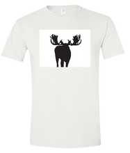 Load image into Gallery viewer, Short Sleeve T-Shirt Colorado White Moose Vibrant Design High Quality Tight Knit Ring Spun Low Maintenance Cotton Printed With The Newest Available Color Transfer Technology