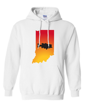 Load image into Gallery viewer, Pullover Hooded Sweatshirt Indiana White Large Mouth Bass Vibrant Design High Quality Tight Knit Ring Spun Low Maintenance Cotton Printed With The Newest Available Color Transfer Technology