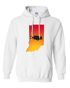 Pullover Hooded Sweatshirt Indiana White Large Mouth Bass Vibrant Design High Quality Tight Knit Ring Spun Low Maintenance Cotton Printed With The Newest Available Color Transfer Technology