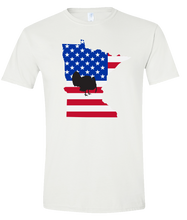 Load image into Gallery viewer, Short Sleeve T-Shirt Minnesota White Turkey Vibrant Design High Quality Tight Knit Ring Spun Low Maintenance Cotton Printed With The Newest Available Color Transfer Technology