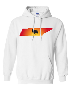 Pullover Hooded Sweatshirt Tennessee White Turkey Vibrant Design High Quality Tight Knit Ring Spun Low Maintenance Cotton Printed With The Newest Available Color Transfer Technology