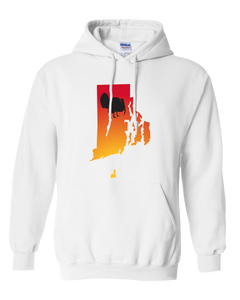 Pullover Hooded Sweatshirt Rhode Island White Turkey Vibrant Design High Quality Tight Knit Ring Spun Low Maintenance Cotton Printed With The Newest Available Color Transfer Technology