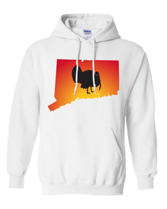 Pullover Hooded Sweatshirt Connecticut White Turkey Vibrant Design High Quality Tight Knit Ring Spun Low Maintenance Cotton Printed With The Newest Available Color Transfer Technology