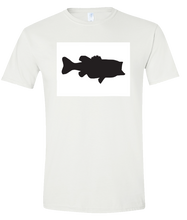 Load image into Gallery viewer, Short Sleeve T-Shirt Colorado White Large Mouth Bass Vibrant Design High Quality Tight Knit Ring Spun Low Maintenance Cotton Printed With The Newest Available Color Transfer Technology
