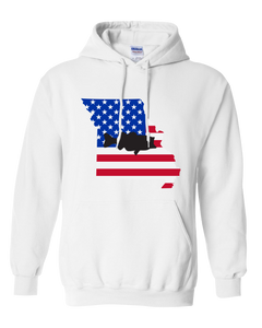 Pullover Hooded Sweatshirt Missouri White Large Mouth Bass Vibrant Design High Quality Tight Knit Ring Spun Low Maintenance Cotton Printed With The Newest Available Color Transfer Technology