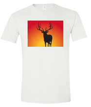 Load image into Gallery viewer, Short Sleeve T-Shirt Colorado White Elk Vibrant Design High Quality Tight Knit Ring Spun Low Maintenance Cotton Printed With The Newest Available Color Transfer Technology