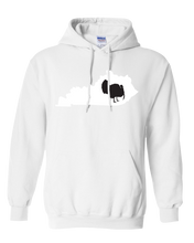 Load image into Gallery viewer, Pullover Hooded Sweatshirt Kentucky White Turkey Vibrant Design High Quality Tight Knit Ring Spun Low Maintenance Cotton Printed With The Newest Available Color Transfer Technology