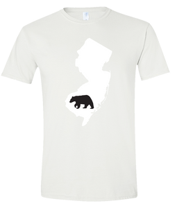 Short Sleeve T-Shirt New Jersey White Black Bear Vibrant Design High Quality Tight Knit Ring Spun Low Maintenance Cotton Printed With The Newest Available Color Transfer Technology