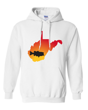Load image into Gallery viewer, Pullover Hooded Sweatshirt West Virginia White Large Mouth Bass Vibrant Design High Quality Tight Knit Ring Spun Low Maintenance Cotton Printed With The Newest Available Color Transfer Technology