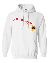 Load image into Gallery viewer, Pullover Hooded Sweatshirt Hawaii White Wild Hog Vibrant Design High Quality Tight Knit Ring Spun Low Maintenance Cotton Printed With The Newest Available Color Transfer Technology