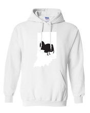 Load image into Gallery viewer, Pullover Hooded Sweatshirt Indiana White Turkey Vibrant Design High Quality Tight Knit Ring Spun Low Maintenance Cotton Printed With The Newest Available Color Transfer Technology