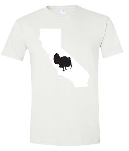 Short Sleeve T-Shirt California White Turkey Vibrant Design High Quality Tight Knit Ring Spun Low Maintenance Cotton Printed With The Newest Available Color Transfer Technology
