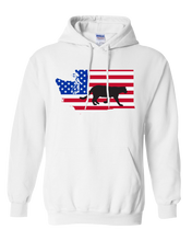 Load image into Gallery viewer, Pullover Hooded Sweatshirt Washington White Mountain Lion Vibrant Design High Quality Tight Knit Ring Spun Low Maintenance Cotton Printed With The Newest Available Color Transfer Technology