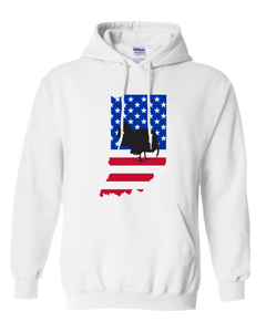 Pullover Hooded Sweatshirt Indiana White Turkey Vibrant Design High Quality Tight Knit Ring Spun Low Maintenance Cotton Printed With The Newest Available Color Transfer Technology