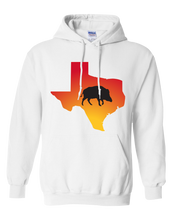 Load image into Gallery viewer, Pullover Hooded Sweatshirt Texas White Wild Hog Vibrant Design High Quality Tight Knit Ring Spun Low Maintenance Cotton Printed With The Newest Available Color Transfer Technology