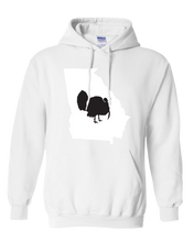 Load image into Gallery viewer, Pullover Hooded Sweatshirt Georgia White Turkey Vibrant Design High Quality Tight Knit Ring Spun Low Maintenance Cotton Printed With The Newest Available Color Transfer Technology