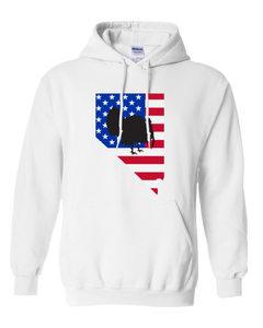 Pullover Hooded Sweatshirt Nevada White Turkey Vibrant Design High Quality Tight Knit Ring Spun Low Maintenance Cotton Printed With The Newest Available Color Transfer Technology