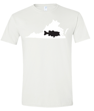 Load image into Gallery viewer, Short Sleeve T-Shirt Virginia White Large Mouth Bass Vibrant Design High Quality Tight Knit Ring Spun Low Maintenance Cotton Printed With The Newest Available Color Transfer Technology
