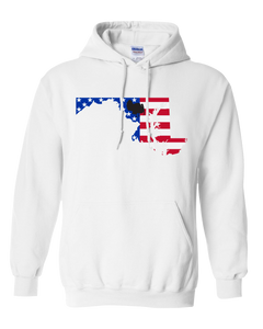 Pullover Hooded Sweatshirt Maryland White Turkey Vibrant Design High Quality Tight Knit Ring Spun Low Maintenance Cotton Printed With The Newest Available Color Transfer Technology