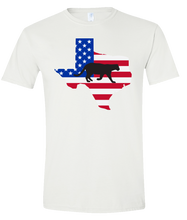 Load image into Gallery viewer, Short Sleeve T-Shirt Texas White Mountain Lion Vibrant Design High Quality Tight Knit Ring Spun Low Maintenance Cotton Printed With The Newest Available Color Transfer Technology