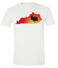 Load image into Gallery viewer, Short Sleeve T-Shirt Kentucky White Turkey Vibrant Design High Quality Tight Knit Ring Spun Low Maintenance Cotton Printed With The Newest Available Color Transfer Technology