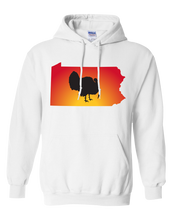 Load image into Gallery viewer, Pullover Hooded Sweatshirt Pennsylvania White Turkey Vibrant Design High Quality Tight Knit Ring Spun Low Maintenance Cotton Printed With The Newest Available Color Transfer Technology