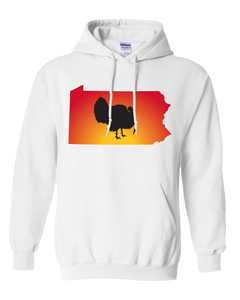 Pullover Hooded Sweatshirt Pennsylvania White Turkey Vibrant Design High Quality Tight Knit Ring Spun Low Maintenance Cotton Printed With The Newest Available Color Transfer Technology