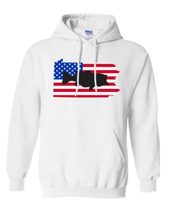 Pullover Hooded Sweatshirt Pennsylvania White Large Mouth Bass Vibrant Design High Quality Tight Knit Ring Spun Low Maintenance Cotton Printed With The Newest Available Color Transfer Technology