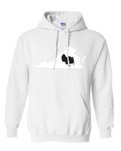 Load image into Gallery viewer, Pullover Hooded Sweatshirt Virginia White Turkey Vibrant Design High Quality Tight Knit Ring Spun Low Maintenance Cotton Printed With The Newest Available Color Transfer Technology