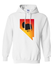 Load image into Gallery viewer, Pullover Hooded Sweatshirt Nevada White Turkey Vibrant Design High Quality Tight Knit Ring Spun Low Maintenance Cotton Printed With The Newest Available Color Transfer Technology